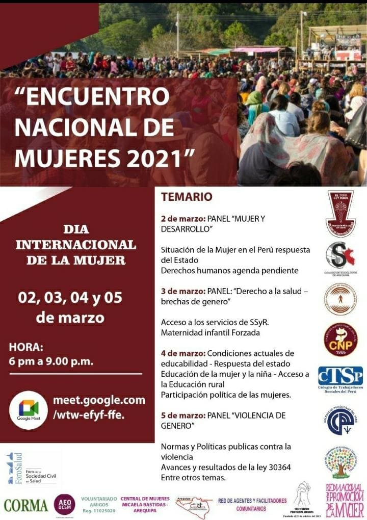 Arequipa - Encuentro Nacional de Mujeres 2021 – Arequipa