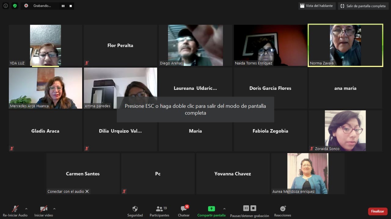 Arequipa - Primera reunión virtual de la veeduría de Arequipa