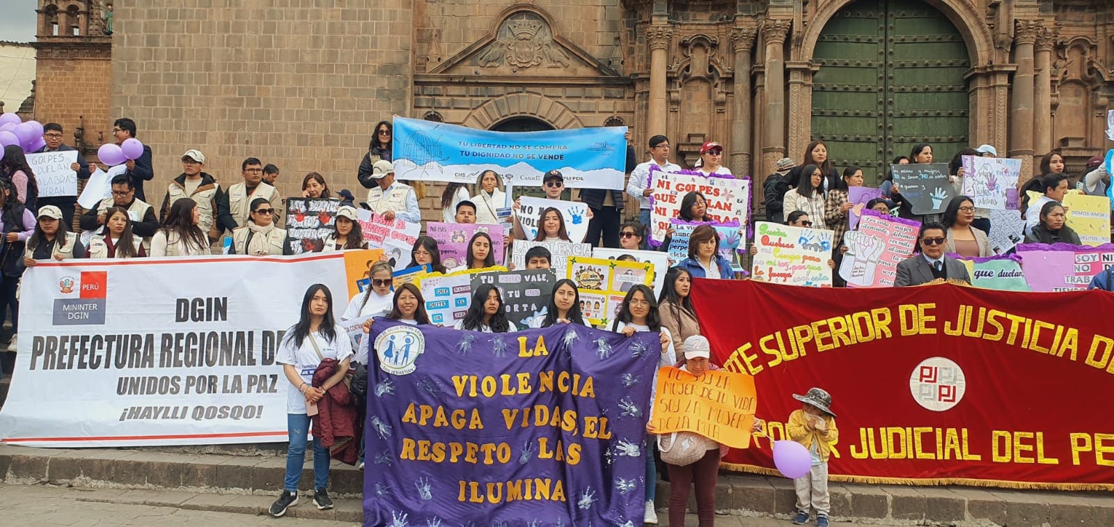 Cusco - Cusco alzó la voz contra la violencia hacia la mujer